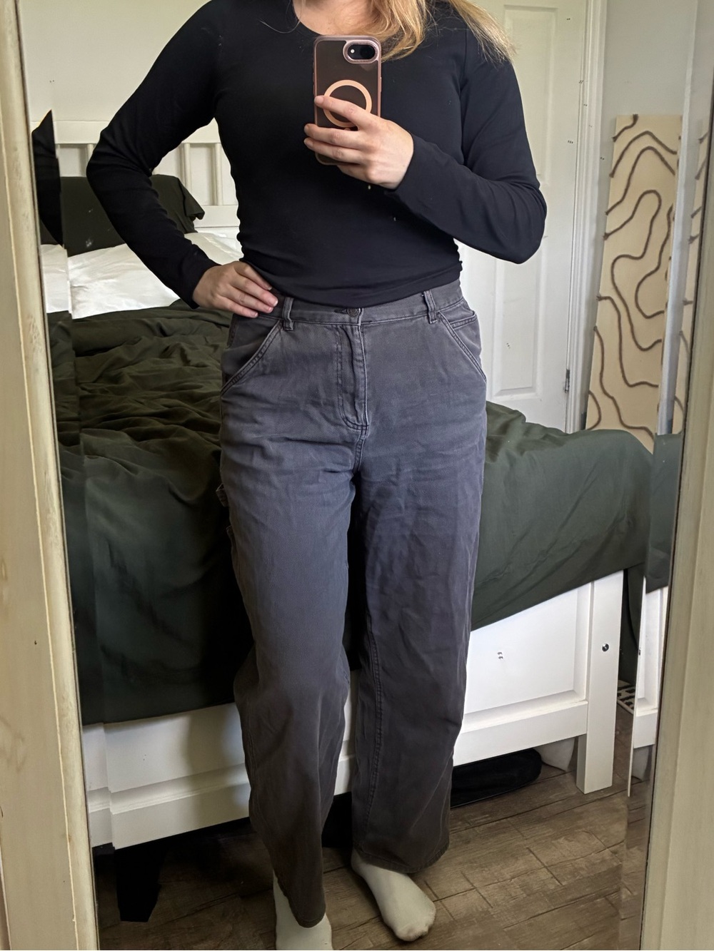 Garage Gray Relaxed Cargo Pants